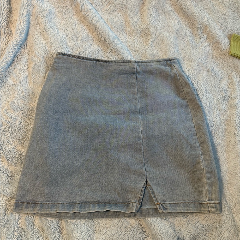 Wild Fable Gray Pencil Mini Skirt with Slit